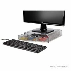Flash Sale 🛒 Monitor Mounts & Stands Mind Reader "Perch" PC, Laptop, IMAC Monitor Stand And Desk Organizer, Silver Metal Mesh (MONSTA3DMESH-SI) 🌟 -Desk Riser Store unnamed file 1725