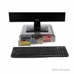 Flash Sale 🛒 Monitor Mounts & Stands Mind Reader "Perch" PC, Laptop, IMAC Monitor Stand And Desk Organizer, Silver Metal Mesh (MONSTA3DMESH-SI) 🌟 -Desk Riser Store unnamed file 1726