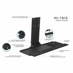 Budget 🌟 Sit & Stand Desks Mount-It! Monitor And Keyboard Wall Mount, Height Adjustable Standing Keyboard Tray, 25" W Tray, VESA Mount Required (MI-7915) ⌛ -Desk Riser Store unnamed file 1730