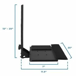 Budget 🌟 Sit & Stand Desks Mount-It! Monitor And Keyboard Wall Mount, Height Adjustable Standing Keyboard Tray, 25" W Tray, VESA Mount Required (MI-7915) ⌛ -Desk Riser Store unnamed file 1731