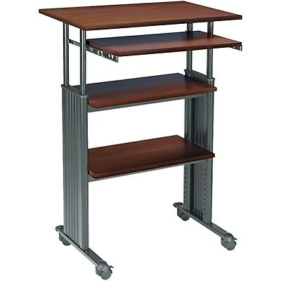 Cheapest ❤️ Sit & Stand Desks Safco® Adjustable-Height Stand-Up Workstations; Cherry/Black ⭐ 3 Cheapest ❤️ Sit & Stand Desks Safco® Adjustable-Height Stand-Up Workstations; Cherry/Black ⭐