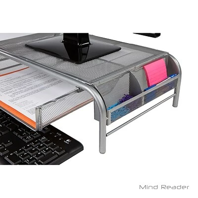 Best reviews of 🤩 Monitor Mounts & Stands Mind Reader Metal Mesh Monitor Stand With Drawer, Silver (MESHMONSTA-SIL) ⌛ 4 Best reviews of 🤩 Monitor Mounts & Stands Mind Reader Metal Mesh Monitor Stand With Drawer, Silver (MESHMONSTA-SIL) ⌛ - Image 2