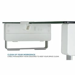 Outlet 🌟 Monitor Mounts & Stands Mount-It! Glass Computer Monitor Stand With Brushed Aluminum Legs, 66 Lbs. Capacity (MI-7264) ❤️ -Desk Riser Store unnamed file 1753