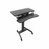 New 🎁 Sit & Stand Desks Mount-It! Metal Mobile Presentation Cart With Lockable Wheels, Black (MI-7982) 😍