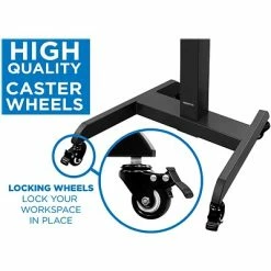 New 🎁 Sit & Stand Desks Mount-It! Metal Mobile Presentation Cart With Lockable Wheels, Black (MI-7982) 😍 -Desk Riser Store unnamed file 1758