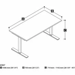 Best reviews of ⭐ Standing Desks Bestar® 60"W Electric Height Adjustable Table, Northern Maple (65867-38) ✨ -Desk Riser Store unnamed file 1770