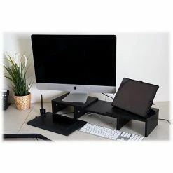 Budget 🔔 Monitor Mounts & Stands Mind Reader 2 Tier Adjustable Monitor Riser, Black (MDFMOND-BLK) 🔥 -Desk Riser Store unnamed file 178