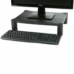 Coupon ✨ Monitor Mounts & Stands Mind Reader Adjustable Plastic Monitor/ Laptop Stand, Black (PLMONST-BLK) 🔔