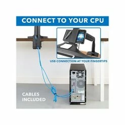 Buy 😀 Monitor Mounts & Stands Mount-It! Adjustable Dual-Monitor Mount, Up To 27", Black (MI-7984) 🤩 -Desk Riser Store unnamed file 1848