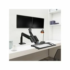 Buy 😀 Monitor Mounts & Stands Mount-It! Adjustable Dual-Monitor Mount, Up To 27", Black (MI-7984) 🤩 -Desk Riser Store unnamed file 1849