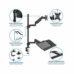 Deals 👍 Monitor Mounts & Stands Mount-It! Adjustable Monitor Mount, Up To 32", Black (MI-7995) 🛒 -Desk Riser Store unnamed file 1864
