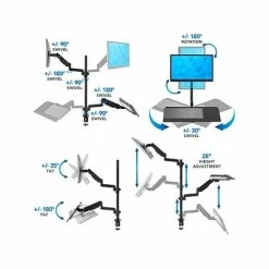 Deals 👍 Monitor Mounts & Stands Mount-It! Adjustable Monitor Mount, Up To 32", Black (MI-7995) 🛒 -Desk Riser Store unnamed file 1866