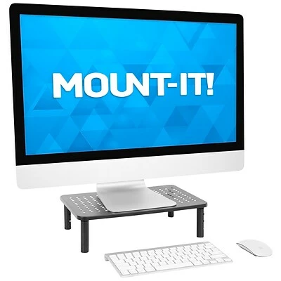 Hot Sale ✔️ Monitor Mounts & Stands Mount-It! Adjustable Riser, Up To 32" Monitor, 2/Pack, Gray (MI-7364) ❤️ 4 Hot Sale ✔️ Monitor Mounts & Stands Mount-It! Adjustable Riser, Up To 32" Monitor, 2/Pack, Gray (MI-7364) ❤️ - Image 2