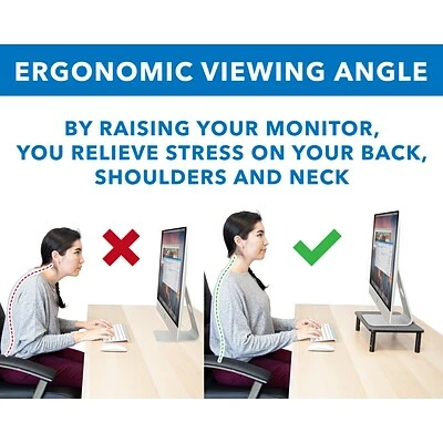 Hot Sale ✔️ Monitor Mounts & Stands Mount-It! Adjustable Riser, Up To 32" Monitor, 2/Pack, Gray (MI-7364) ❤️ 6 Hot Sale ✔️ Monitor Mounts & Stands Mount-It! Adjustable Riser, Up To 32" Monitor, 2/Pack, Gray (MI-7364) ❤️ - Image 4