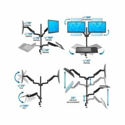 Hot Sale 🧨 Monitor Mounts & Stands Mount-It! Adjustable Monitor Mount, Up To 32", Black (MI-7996) 💯 -Desk Riser Store unnamed file 1900
