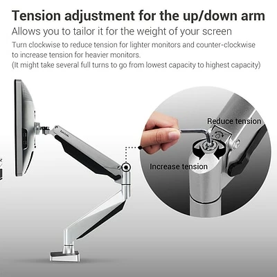 Promo 🧨 Monitor Mounts & Stands Loctek Adjustable Monitor Mount, Up To 27", Gray/Silver (D7D) ✨ 6 Promo 🧨 Monitor Mounts & Stands Loctek Adjustable Monitor Mount, Up To 27", Gray/Silver (D7D) ✨ - Image 4