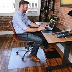 Budget 💯 E.S. Robbins Chairmats ES Robbins 36" X 53'' Built-in Anti-Fatigue Sit Or Stand Mat For Hard Floors With Lip, Vinyl (ESR184612) 😀