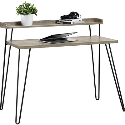 Promo ๐ Office Desks Ameriwood Home Haven Retro 45"W Desk With Riser, Distressed Gray Oak (9881096COM) ๐ 3 Promo ๐ Office Desks Ameriwood Home Haven Retro 45"W Desk With Riser, Distressed Gray Oak (9881096COM) ๐