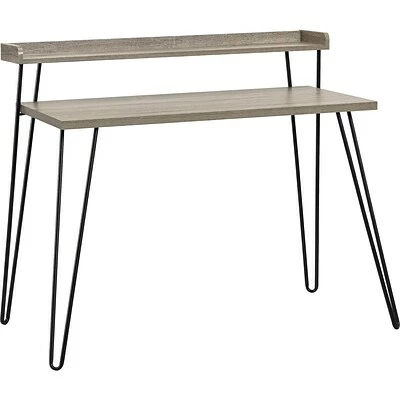 Promo ๐ Office Desks Ameriwood Home Haven Retro 45"W Desk With Riser, Distressed Gray Oak (9881096COM) ๐ 9 Promo ๐ Office Desks Ameriwood Home Haven Retro 45"W Desk With Riser, Distressed Gray Oak (9881096COM) ๐ - Image 7