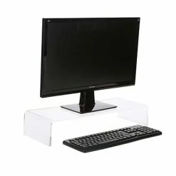 Hot Sale ⌛ Monitor Mounts & Stands Mind Reader Acrylic Monitor Stand, Durable Monitor Riser For Computer, Laptop, IMac, Dell, Printer Stand, Clear (ACRMON-CLR) 🎉