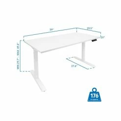 Cheap 😍 Sit & Stand Desks Mount-It! 30"-49"H Adjustable Electric Sit-Stand Desk, White (MI-18061) 😍 -Desk Riser Store unnamed file 2019