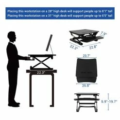 Promo 🎁 Sit & Stand Desks FlexiSpot 27" Sit-Stand Desk Converter, Black (M1B) 👍 -Desk Riser Store unnamed file 2023