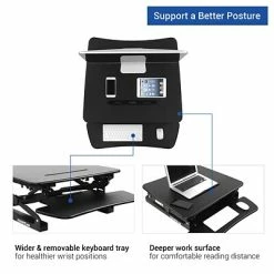 Promo 🎁 Sit & Stand Desks FlexiSpot 27" Sit-Stand Desk Converter, Black (M1B) 👍 -Desk Riser Store unnamed file 2024