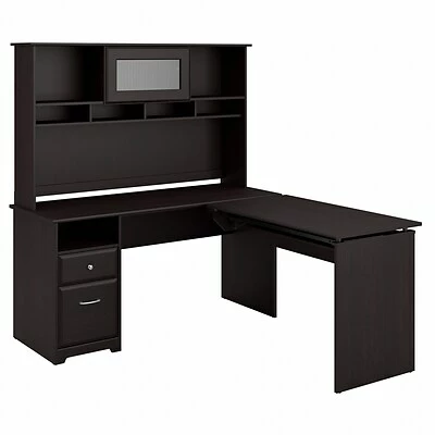 Coupon ๐ Sit & Stand Desks Bush Furniture Cabot 36"-42"H 3 Position L Shaped Sit To Stand Desk With Hutch, Espresso Oak (CAB045EPO) ๐ 3 Coupon ๐ Sit & Stand Desks Bush Furniture Cabot 36"-42"H 3 Position L Shaped Sit To Stand Desk With Hutch, Espresso Oak (CAB045EPO) ๐