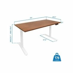 Wholesale 😍 Sit & Stand Desks Mount-It! 30"-49"H Adjustable Electric Sit-Stand Desk, Brown/White (MI-18062) 🔥 -Desk Riser Store unnamed file 2052
