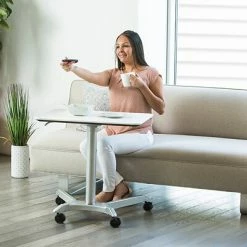 Coupon 🎉 Seville Classics Sit & Stand Desks AIRLIFT XL Pneumatic Sit-Stand Mobile Desk Cart, Height-Adjustable From 27.1 To 41.9, White ⌛ -Desk Riser Store unnamed file 2061