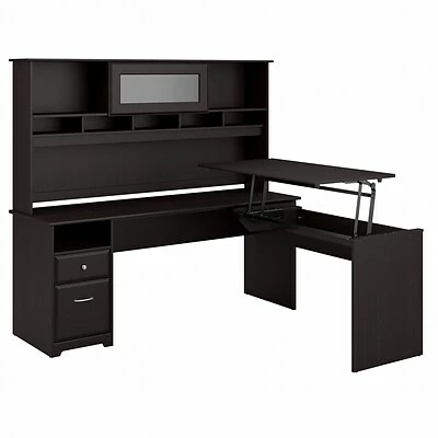 Deals ๐ Sit & Stand Desks Bush Furniture Cabot 36"-42"H 3 Position L Shaped Sit To Stand Desk With Hutch, Espresso Oak (CAB052EPO) ๐ฅ 3 Deals ๐ Sit & Stand Desks Bush Furniture Cabot 36"-42"H 3 Position L Shaped Sit To Stand Desk With Hutch, Espresso Oak (CAB052EPO) ๐ฅ