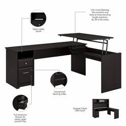 Deals ๐ Sit & Stand Desks Bush Furniture Cabot 36"-42"H 3 Position L Shaped Sit To Stand Desk With Hutch, Espresso Oak (CAB052EPO) ๐ฅ 11 Deals ๐ Sit & Stand Desks Bush Furniture Cabot 36"-42"H 3 Position L Shaped Sit To Stand Desk With Hutch, Espresso Oak (CAB052EPO) ๐ฅ -Desk Riser Store unnamed file 2072