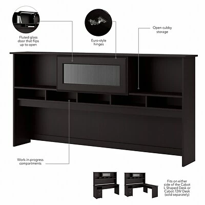 Deals ๐ Sit & Stand Desks Bush Furniture Cabot 36"-42"H 3 Position L Shaped Sit To Stand Desk With Hutch, Espresso Oak (CAB052EPO) ๐ฅ 6 Deals ๐ Sit & Stand Desks Bush Furniture Cabot 36"-42"H 3 Position L Shaped Sit To Stand Desk With Hutch, Espresso Oak (CAB052EPO) ๐ฅ - Image 4