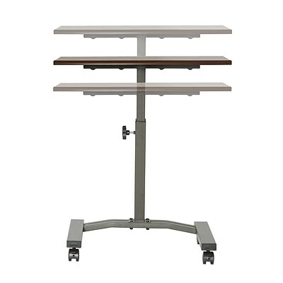 Coupon ❤️ Seville Classics Sit & Stand Desks AIRLIFT Mobile Laptop Computer Desk Cart Height-Adjustable From 20.5" To 33", Slim, Walnut 🤩 6 Coupon ❤️ Seville Classics Sit & Stand Desks AIRLIFT Mobile Laptop Computer Desk Cart Height-Adjustable From 20.5" To 33", Slim, Walnut 🤩 - Image 4