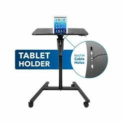 Discount 🤩 Sit & Stand Desks Mount-It! 29"-42" Adjustable Mobile Desk, Black (MI-7969) 🎉 -Desk Riser Store unnamed file 2097