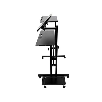 Promo ๐ Sit & Stand Desks Mind Reader 30" - 44" Particle Board Adjustable Desk, Black (SDROLLXL-BLK) โ๏ธ 4 Promo ๐ Sit & Stand Desks Mind Reader 30" - 44" Particle Board Adjustable Desk, Black (SDROLLXL-BLK) โ๏ธ - Image 2