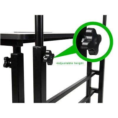 Promo ๐ Sit & Stand Desks Mind Reader 30" - 44" Particle Board Adjustable Desk, Black (SDROLLXL-BLK) โ๏ธ 5 Promo ๐ Sit & Stand Desks Mind Reader 30" - 44" Particle Board Adjustable Desk, Black (SDROLLXL-BLK) โ๏ธ - Image 3