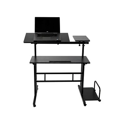 Promo ๐ Sit & Stand Desks Mind Reader 30" - 44" Particle Board Adjustable Desk, Black (SDROLLXL-BLK) โ๏ธ 9 Promo ๐ Sit & Stand Desks Mind Reader 30" - 44" Particle Board Adjustable Desk, Black (SDROLLXL-BLK) โ๏ธ - Image 7