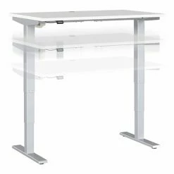 Flash Sale 🔥 Sit & Stand Desks Bush Business Furniture Move 40 Series 28"-48" Adjustable Standing Desk, White/Cool Gray Metallic (M4S4830WHSK) 🌟