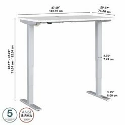 Flash Sale 🔥 Sit & Stand Desks Bush Business Furniture Move 40 Series 28"-48" Adjustable Standing Desk, White/Cool Gray Metallic (M4S4830WHSK) 🌟 -Desk Riser Store unnamed file 2124