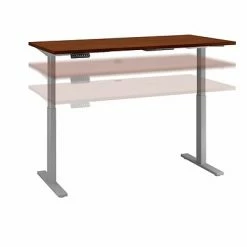 Flash Sale 😀 Sit & Stand Desks Bush Business Furniture Move 60 Series 27''-47'' Adjustable Standing Desk, Hansen Cherry (M6S6030HCSK) ❤️