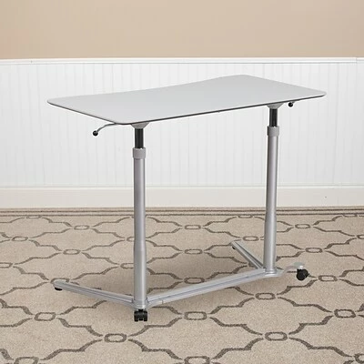 Top 10 ๐ Height-Adjustable Tables Flash Furniture 37''W Sit-Down-Stand-Up Computer Desk, Light Gray (NANIP61) ๐ฏ 4 Top 10 ๐ Height-Adjustable Tables Flash Furniture 37''W Sit-Down-Stand-Up Computer Desk, Light Gray (NANIP61) ๐ฏ - Image 2