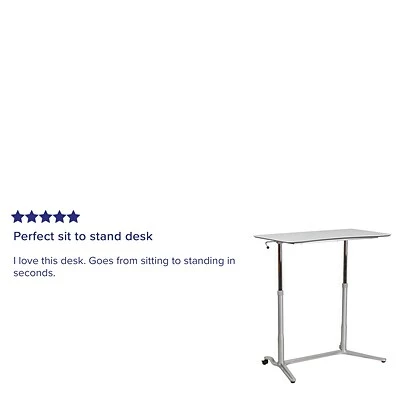 Top 10 ๐ Height-Adjustable Tables Flash Furniture 37''W Sit-Down-Stand-Up Computer Desk, Light Gray (NANIP61) ๐ฏ 6 Top 10 ๐ Height-Adjustable Tables Flash Furniture 37''W Sit-Down-Stand-Up Computer Desk, Light Gray (NANIP61) ๐ฏ - Image 4