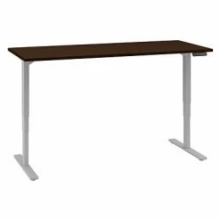 Flash Sale 🎁 Height-Adjustable Tables Bush Business Furniture Move 80 Series 23''-49'' Adjustable Standing Desk, Mocha Cherry (HAT4830MRK) ❤️