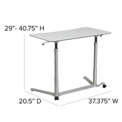 Top 10 ๐ Height-Adjustable Tables Flash Furniture 37''W Sit-Down-Stand-Up Computer Desk, Light Gray (NANIP61) ๐ฏ 8 Top 10 ๐ Height-Adjustable Tables Flash Furniture 37''W Sit-Down-Stand-Up Computer Desk, Light Gray (NANIP61) ๐ฏ - Image 6
