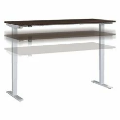 Buy ✨ Sit & Stand Desks Bush Business Furniture Move 40 Series 28"-48" Adjustable Standing Desk, Black Walnut/Cool Gray Metallic (M4S7230BWSK) ⭐