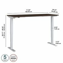 Buy ✨ Sit & Stand Desks Bush Business Furniture Move 40 Series 28"-48" Adjustable Standing Desk, Black Walnut/Cool Gray Metallic (M4S7230BWSK) ⭐ -Desk Riser Store unnamed file 2227