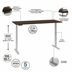Best Pirce 🥰 Sit & Stand Desks Bush Business Furniture Move 60 Series 27"-48" Adjustable Standing Desk, Black Walnut/Cool Gray Metallic (M6S7230BWSK) 🧨 -Desk Riser Store unnamed file 2233