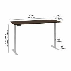 Best Pirce 🥰 Sit & Stand Desks Bush Business Furniture Move 60 Series 27"-48" Adjustable Standing Desk, Black Walnut/Cool Gray Metallic (M6S7230BWSK) 🧨 -Desk Riser Store unnamed file 2235