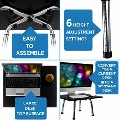 Best deal 🔥 Sit & Stand Desks Mount-It! Standing Desk Height Adjustable Tabletop Converter, Black (MI-7932) ❤️ -Desk Riser Store unnamed file 2260